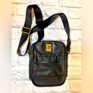 Diesel black Crossbody Utility Bag with small front slide pocket